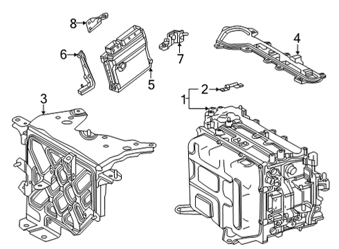 2019 Toyota Mirai Electrical Components Bracket, Computer, NO.1 Diagram for 89987-75010