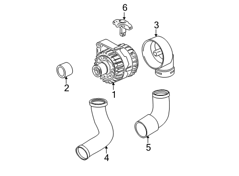 1999 BMW 328i Alternator Compact Alternator Diagram for 12317501592