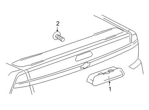 2006 Chevrolet Malibu High Mount Lamps High Mount Lamp Diagram for 10377138