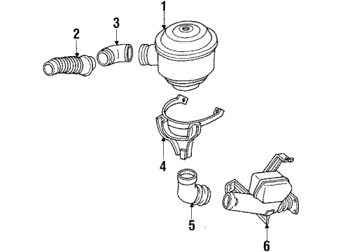 1986 Pontiac Fiero Air Inlet Duct Diagram for 10154784