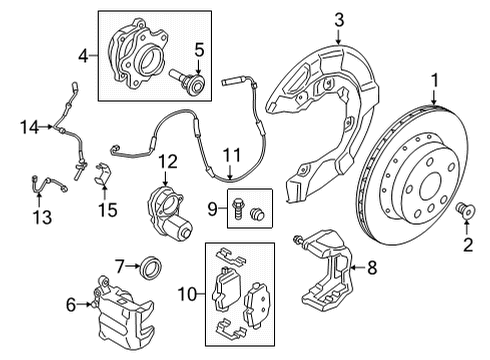2021 BMW 430i xDrive Anti-Lock Brakes PULSE GENERATOR DSC, FRONT Diagram for 34526895661