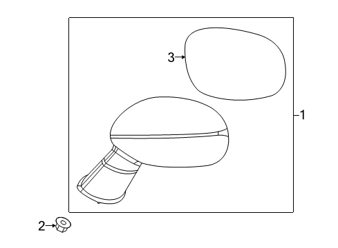 2020 Dodge Challenger Mirrors Glass-Mirror Replacement Diagram for 68252724AA