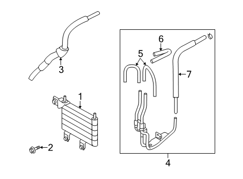 2008 Kia Amanti Oil Cooler Cooler Assembly-Oil Diagram for 254603F200