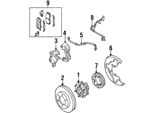 2002 Honda Passport Front Brakes Rotor Disc Brake, Front Diagram for 2-90020-200-0