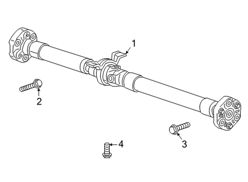 2022 Cadillac CT4 Drive Shaft - Rear Drive Axle Bolt Diagram for 11546698