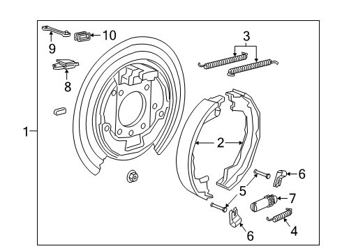 2020 Jeep Gladiator Parking Brake Socket-Brake Adjusting Screw Diagram for 68003604AA