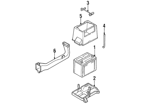 1995 Kia Sephia Battery Wiring Assembly-Engine Diagram for 0K20567070W