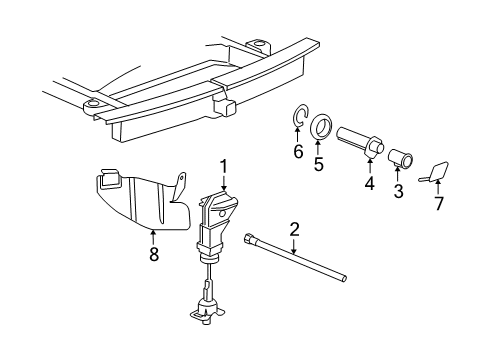 2011 Chevrolet Avalanche Spare Tire Carrier Lock Cover Diagram for 15761817