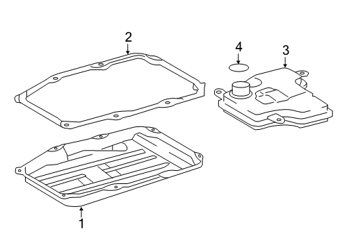 2021 Lexus LC500h Case & Related Parts Transmission Oil Pan Gasket Diagram for 35168-11010