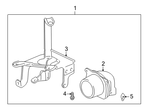 2001 Toyota 4Runner Bulbs Fog Lamp Assembly Diagram for PT297-89011