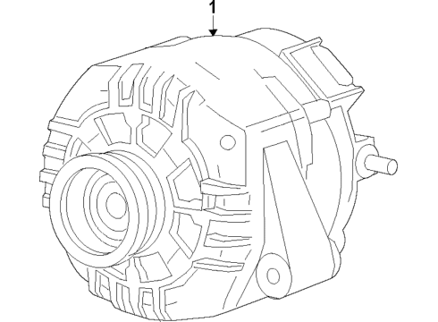 2019 Buick Regal TourX Alternator Alternator Diagram for 13590817