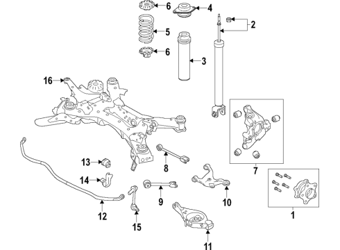 2021 Nissan Altima Rear Suspension Components, Lower Control Arm, Upper Control Arm, Stabilizer Bar BUSHING STABILIZER Diagram for 56243-6CC0A