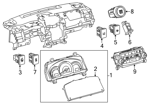 2015 Toyota Camry Lane Departure Warning Dash Control Unit Diagram for 55900-06320