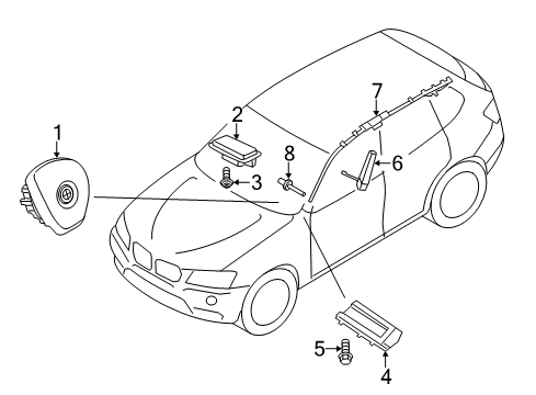 2016 BMW X4 Air Bag Components Airbag Module, Driver'S Side Diagram for 32308092481