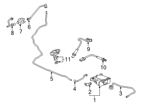 2022 Chevrolet Equinox Powertrain Control Vent Control Solenoid Diagram for 85123399