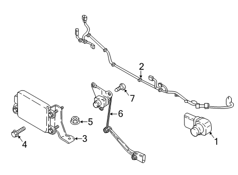 2021 Kia Stinger Cruise Control Ultrasonic Sensor As Diagram for 95720J5300N2O