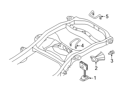 2022 INFINITI QX80 Spare Tire Carrier Rod-Spare Wheel Stopper Diagram for 57223-1LA0A