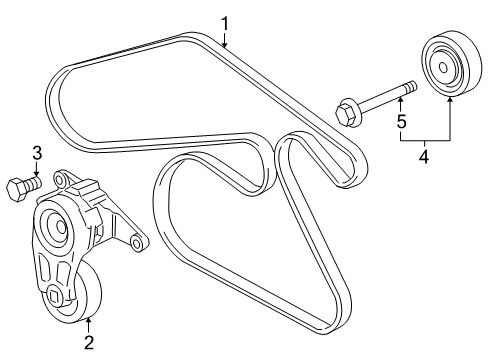 2014 Cadillac XTS Belts & Pulleys Serpentine Belt Diagram for 12645921