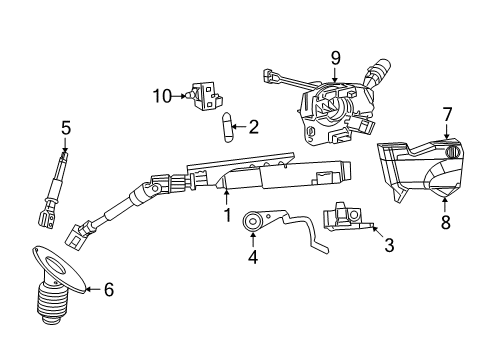 2012 Dodge Grand Caravan Switches Extension-Steering Extension Diagram for 4680592AC