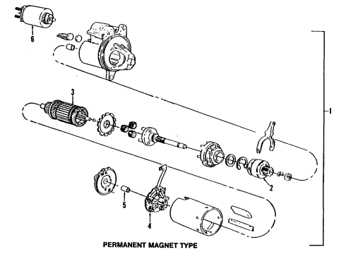 2005 Ford Ranger Starter Starter Diagram for F87Z-11002-BARM