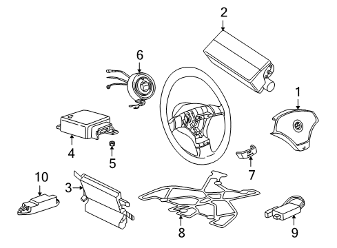 2002 BMW Z3 Air Bag Components Sensor Mat Co-Driver'S Seat Identif. Diagram for 52108410249