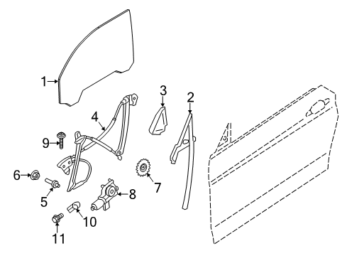 2019 BMW M2 Front Door Hook Bolt Diagram for 51337184604