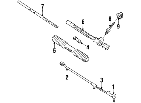 1988 Buick Skyhawk P/S Pump & Hoses, Steering Gear & Linkage Hose Asm-P/S Gear Outlet Diagram for 26012060
