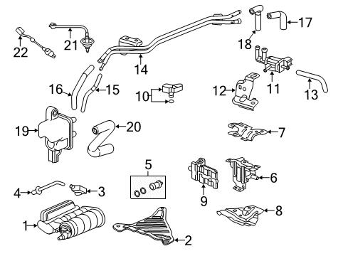 2017 Honda CR-V Emission Components Tube Diagram for 36164-5A2-A01