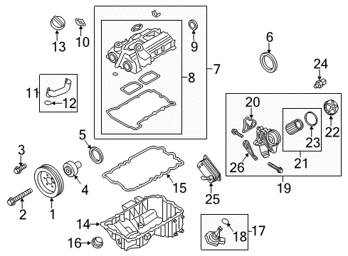 2015 BMW 428i Gran Coupe Filters Screw Plug With O-Ring Diagram for 11137605018