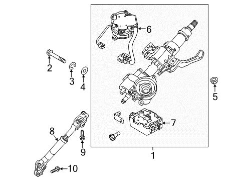 2018 Kia Rio Steering Column & Wheel, Steering Gear & Linkage Column Assembly-Steering Diagram for 56310H9000