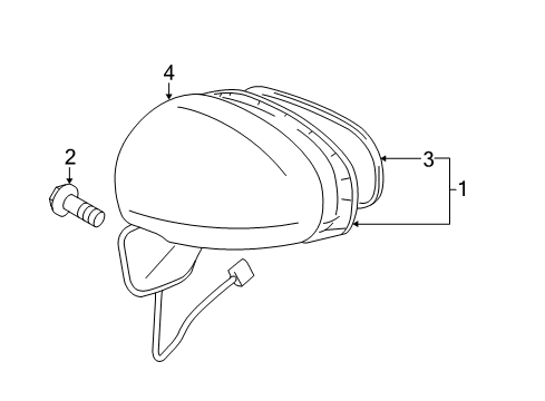 2017 Toyota Prius V Outside Mirrors Cover Diagram for 87945-47020-C2