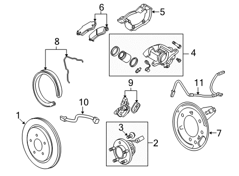 2009 Cadillac CTS Anti-Lock Brakes Electronic Brake And Traction Control Module Diagram for 25853512