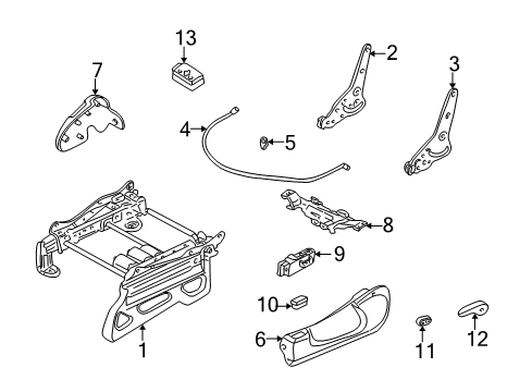 2007 Jeep Liberty Power Seats Switch-Power Seat Diagram for 55352782AB