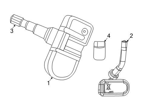 2018 Ram 3500 Tire Pressure Monitoring Tire Pressure Sensor Diagram for 68249201AA