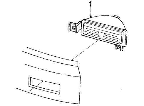 1988 Pontiac Grand Am Park Lamps Lamp Asm Diagram for 918669