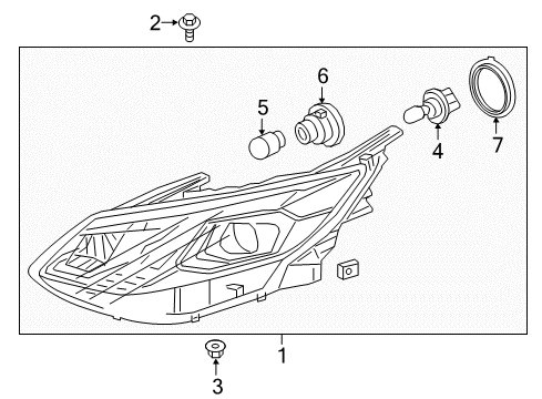  Headlamp Asm-Front Diagram for 84398989