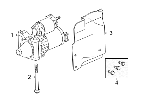 2014 Chevrolet Camaro Starter Starter Diagram for 12662757