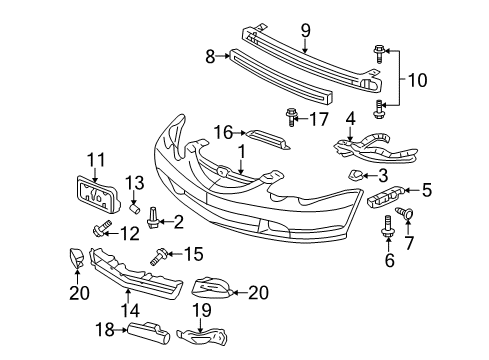 2005 Acura RSX Automatic Temperature Controls Screw, Tapping (5X16) (Po) Diagram for 93913-154G0