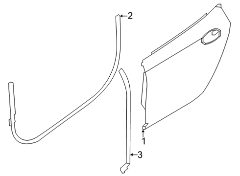 2020 BMW 840i Gran Coupe Door & Components GAP SEAL B-PILLAR REAR DOOR Diagram for 51767435448