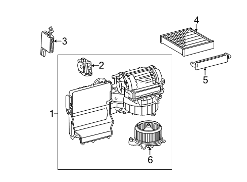 2015 Toyota Sienna Blower Motor & Fan Blower Assembly Diagram for 87130-08111