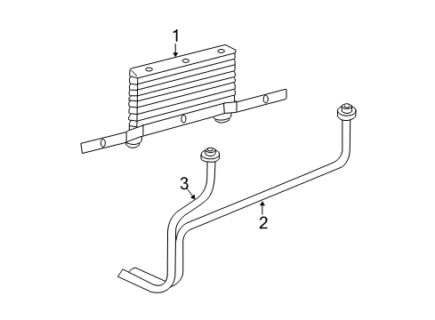 2002 GMC Savana 2500 Trans Oil Cooler Transmission Cooler Diagram for 15059397