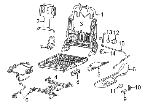 2012 Chevrolet Caprice Front Seat Components Seat Switch Diagram for 92194614