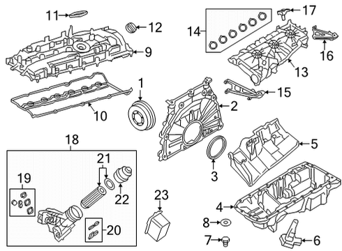 2020 BMW X6 Senders ACOUSTIC COVER FOR OIL PAN Diagram for 11148674935