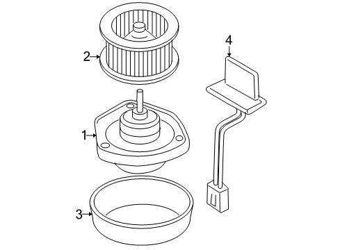 2009 Chevrolet Cobalt Blower Motor & Fan Blower Motor Diagram for 25776197