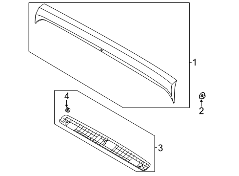2021 Kia Soul High Mount Lamps Lamp Assembly-Hms Diagram for 92700K0100