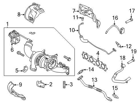 2019 Hyundai Veloster N Turbocharger Hose-Oil Diagram for 28245-2GTB1