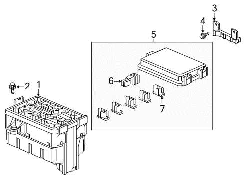 2019 Honda Odyssey Electrical Components Bolt, Flange (6X12) Diagram for 95701-06012-07