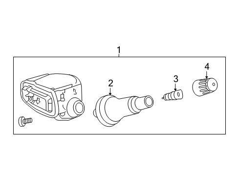 2018 GMC Terrain Tire Pressure Monitoring Sensor Asm-Tire Pressure Indicator Diagram for 13516165