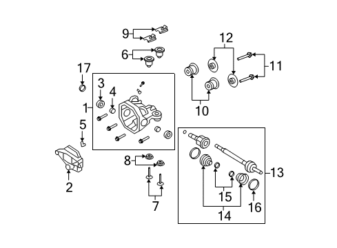 2006 Mercury Mountaineer Axle Housing - Rear Front Insulator Diagram for 7L2Z-4B431-A