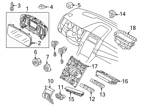 2019 Ford Police Interceptor Sedan Cluster & Switches Headlamp Switch Diagram for DG1Z-11654-AA